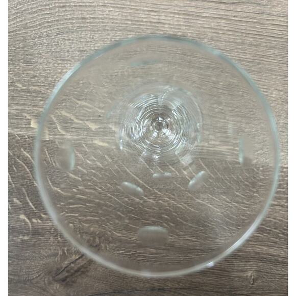 6 Hazel Arts Vintage Etched Polka Dot Champagne Glasses Pilsner Glass Coin - Picture 13 of 16